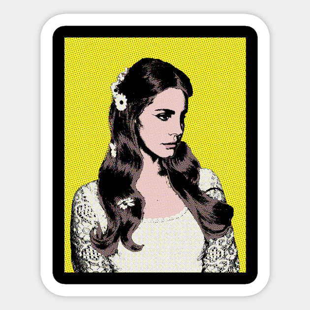 Lana Del Rey style pop art Sticker by soundofpopart